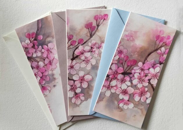 Pidulikud kaardid akvarellis