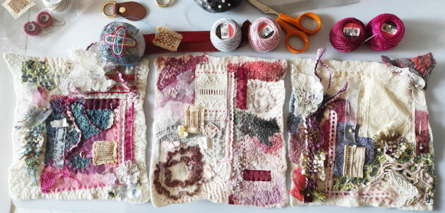 'Peatus ajas' I  tekstiilmaal